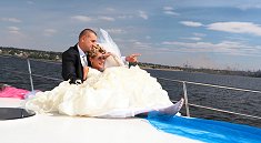 Bruiloft op een zeilschip